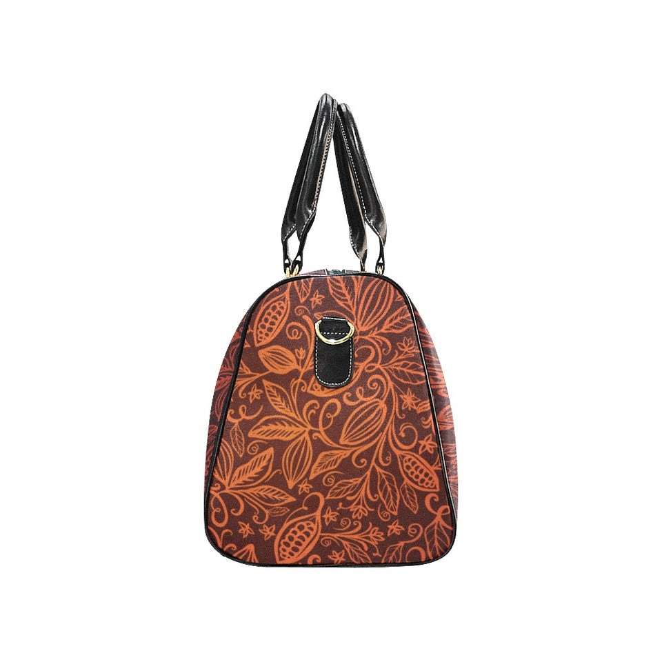 cacao beans tribal polynesian pattern Travel Bag