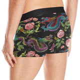 Dragons flower pattern Men's All Over Print Boxer Briefs Men's Underwear
