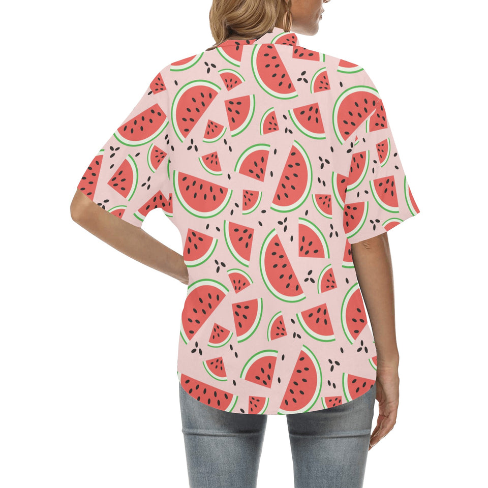 Watermelon pattern Women's All Over Print Hawaiian Shirt