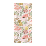 Pink flamingo birds pineapples hibiscus flower pat Beach Towel