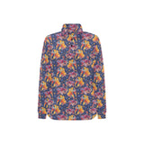 Goldfish Pattern Print Design 05 Women's Long Sleeve Polo Shirt