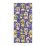 Sugar skull flower pattern Beach Towel
