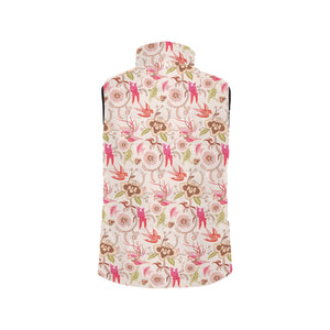 Swallow Pattern Print Design 01 Women's Padded Vest