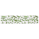 Hand drawn sketch style green Chili peppers patter Table Runner