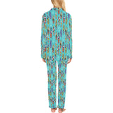 Surfboard Pattern Print Design 05 Women's Long Pajama Set