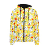 Yorkshire Terrier Pattern Print Design 05 Men's Padded Hooded Jacket