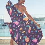 beautiful mermaid Fish jellyfish algae other marin Beach Towel