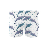 Dolphins pattern dotted background Men's Swimming Trunks