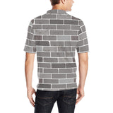 Brick Printed Pattern Print Design 05 Men's All Over Print Polo Shirt