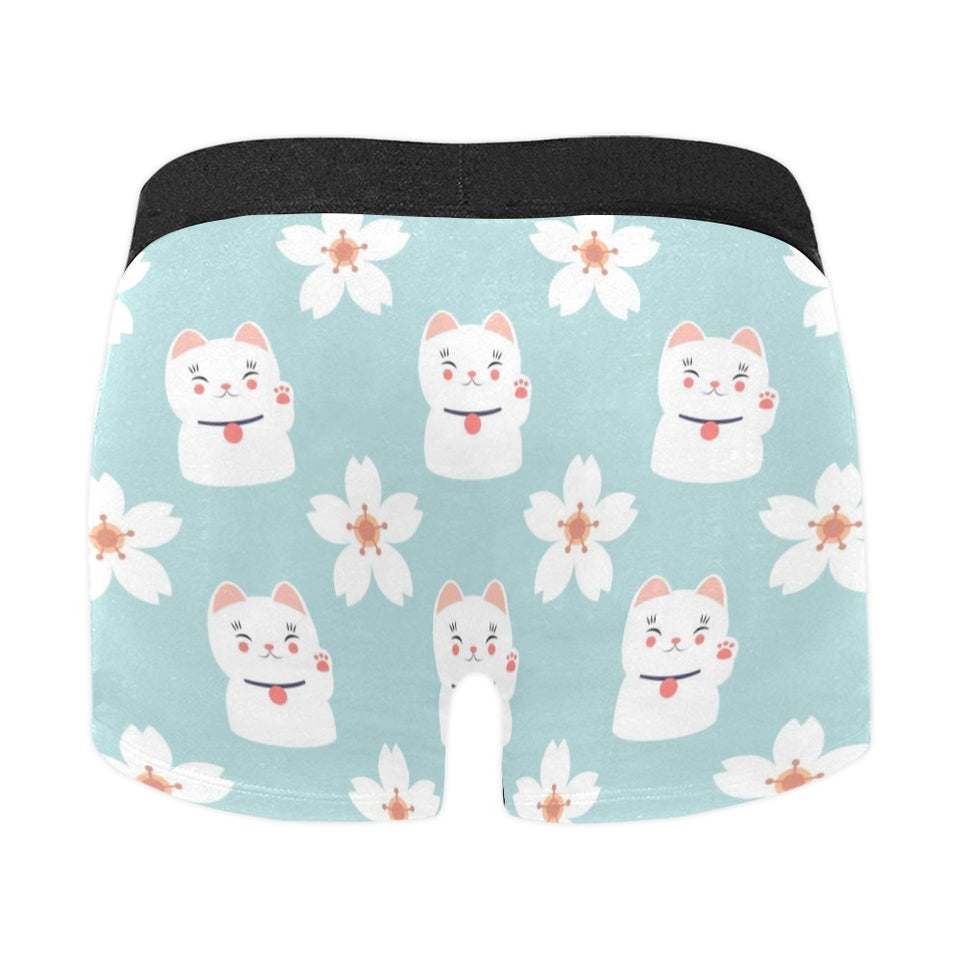 Maneki neko cat sakura Men's All Over Print Boxer Briefs Men's Underwear