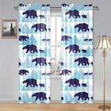 polar bear winter snow pattern Gauze Curtain