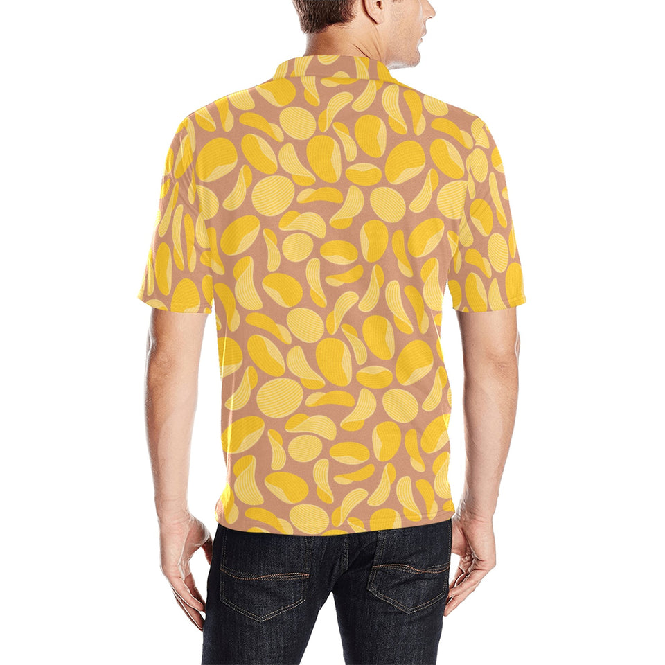 Potato Chips Pattern Print Design 01 Men's All Over Print Polo Shirt