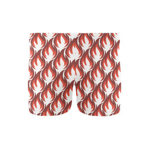 Fire flame symbol design pattern Men's Swimming Trunks