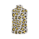 Gray Leopard print pattern Men's Padded Vest