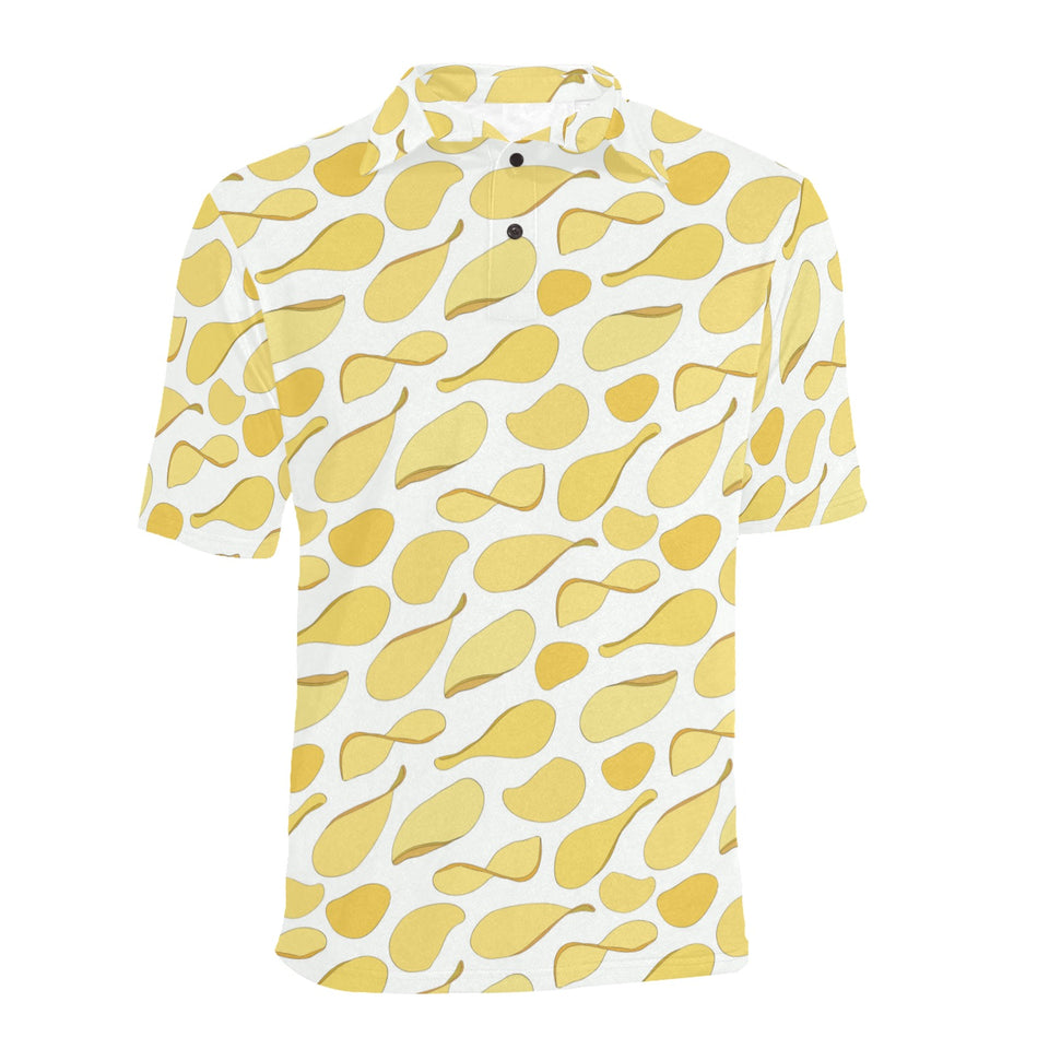 Potato Chips Pattern Print Design 02 Men's All Over Print Polo Shirt