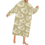 Garlic design pattern Blanket Robe with Sleeves