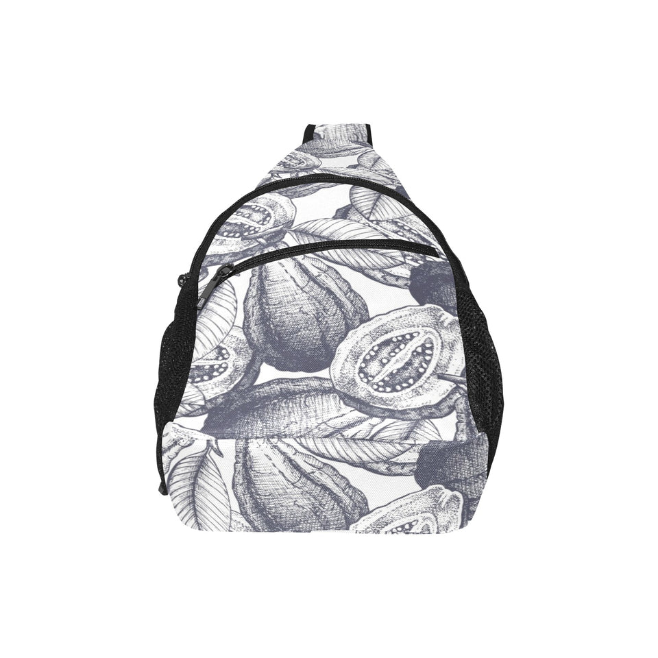 Guava tropical hand drawn pattern All Over Print Chest Bag