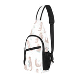 Cute sea otters pattern All Over Print Chest Bag