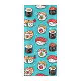 Cute sushi pattern Beach Towel