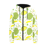 Durian pattern background Men's Padded Hooded Jacket