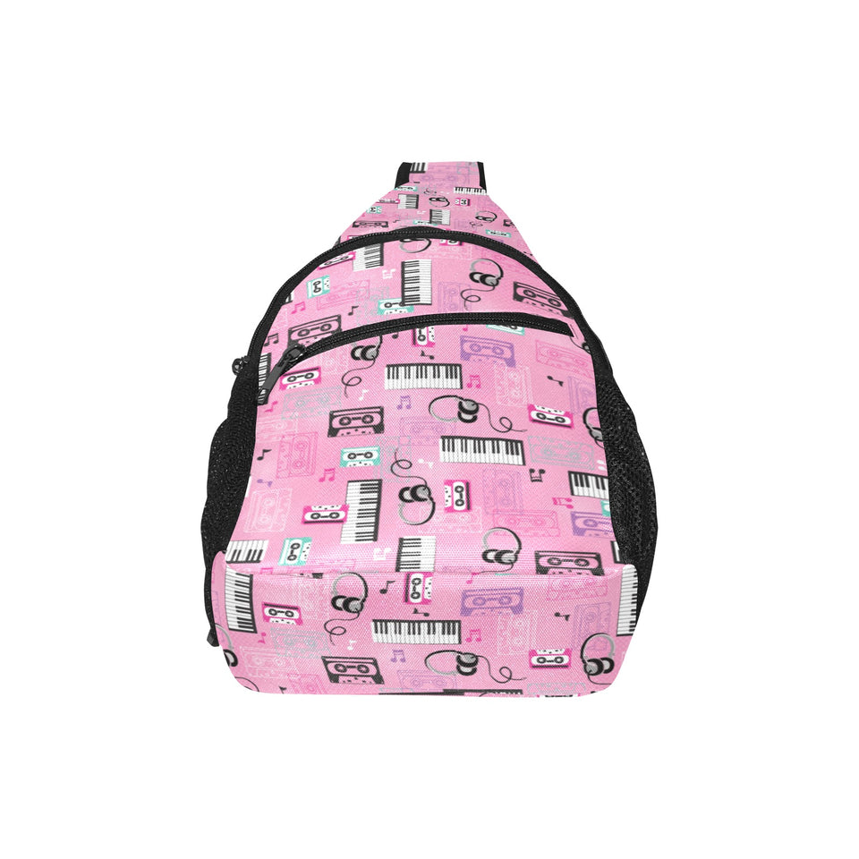 Piano Pattern Print Design 01 All Over Print Chest Bag