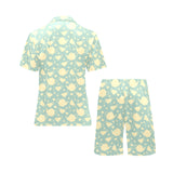 Tea pots Pattern Print Design 02 Men's V-Neck Short Pajama Set