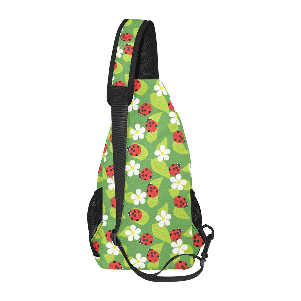 Ladybug Pattern Print Design 01 All Over Print Chest Bag