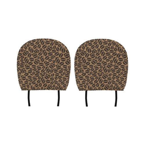 Coffee bean on brown background Car Headrest Cover