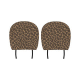 Coffee bean on brown background Car Headrest Cover