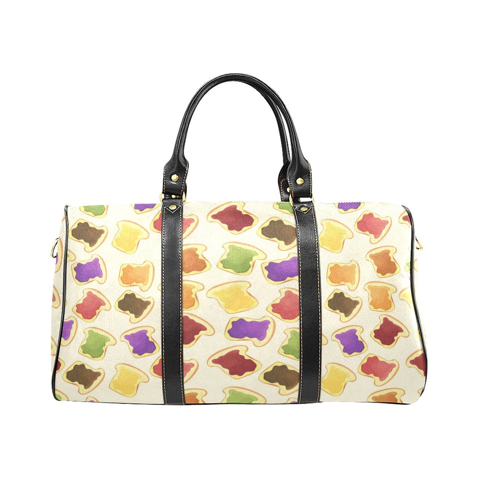 Bread Toast Pattern Print Design 02 Travel Bag