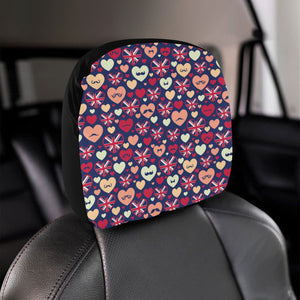 British Pattern Print Design 02 Car Headrest Cover