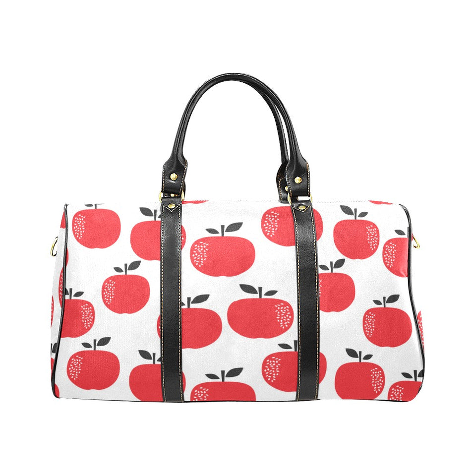 red apples white background Travel Bag