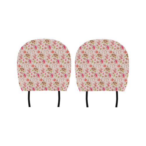 Swallow Pattern Print Design 01 Car Headrest Cover