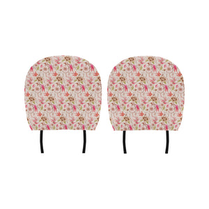 Swallow Pattern Print Design 01 Car Headrest Cover