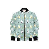 Cute hamster cheese pattern Kids' Boys' Girls' Bomber Jacket