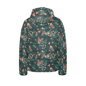 Snake forest pattern Kids' Boys' Girls' Padded Hooded Jacket