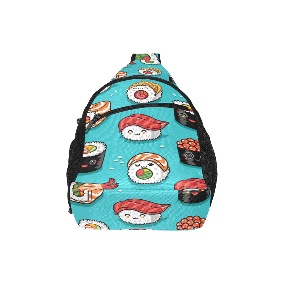 Cute sushi pattern All Over Print Chest Bag