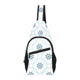 nautical steering wheel chain All Over Print Chest Bag