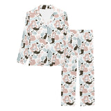 cute mermaid pattern Women's Long Pajama Set