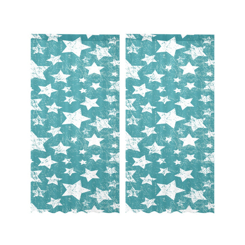 Vintage star pattern Gauze Curtain