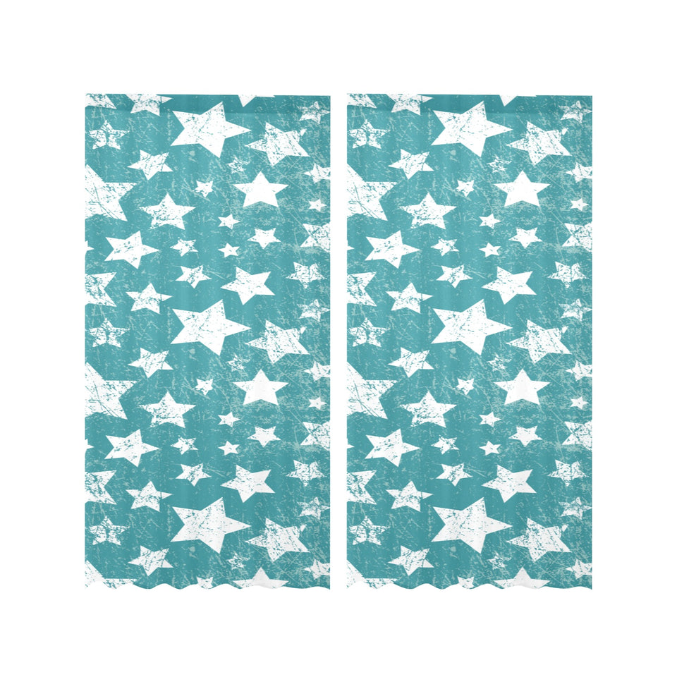 Vintage star pattern Gauze Curtain