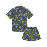 blueberry pattern Kids' Boys' Girls' V-Neck Short Pajama Set