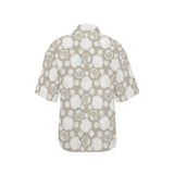 Scallop shell pattern Women's All Over Print Hawaiian Shirt