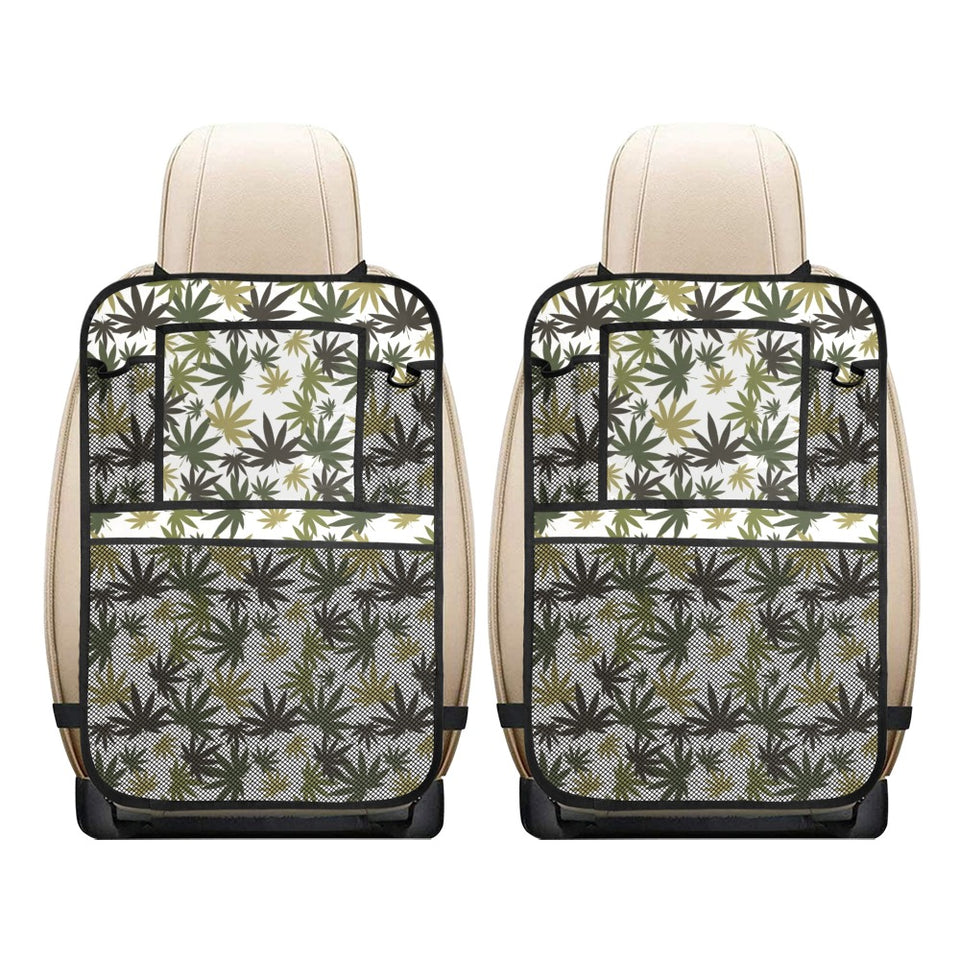 Canabis Marijuana Weed Pattern Print Design 05 Car Seat Back Organizer