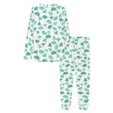 Green ginkgo leaves pattern Women's All Over Print Pajama Set