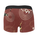 Koi Fish Carp Fish red background Men's All Over Print Boxer Briefs Men's Underwear