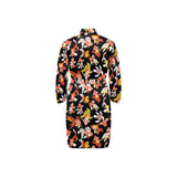 Goldfish Pattern Print Design 03 Men's Long Sleeve Belted Night Robe