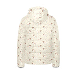 Jack Russel Pattern Print Design 02 Kids' Boys' Girls' Padded Hooded Jacket