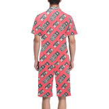 Camera Pattern Print Design 05 Men's V-Neck Short Pajama Set