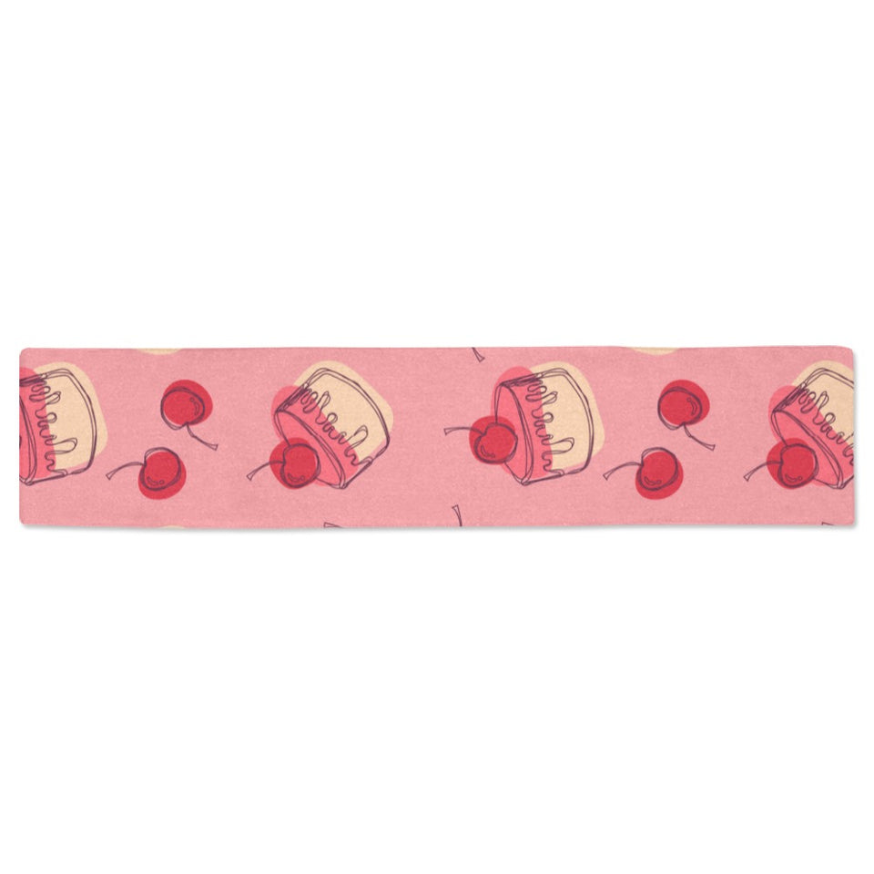 Cake cherry pattern Table Runner